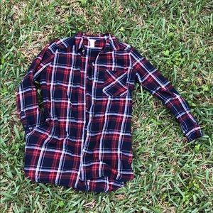 Warm shirt dress with pockets